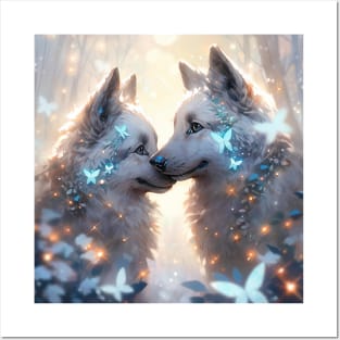 Wolfdogs In Love Posters and Art